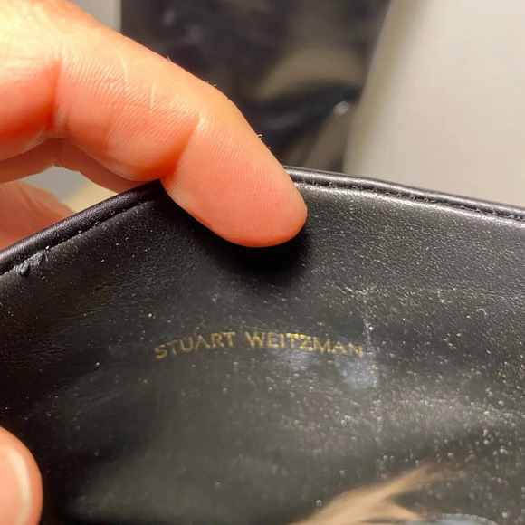 Stuart Weitzman rich leather stiletto boot / bootie size 5 black - Picture 11 of 11